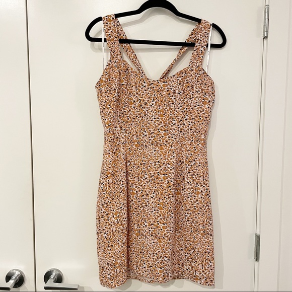 MINKPINK Nevaeh Mini Dress in Orange, Pink, White and Black Print Size Large - Picture 4 of 15